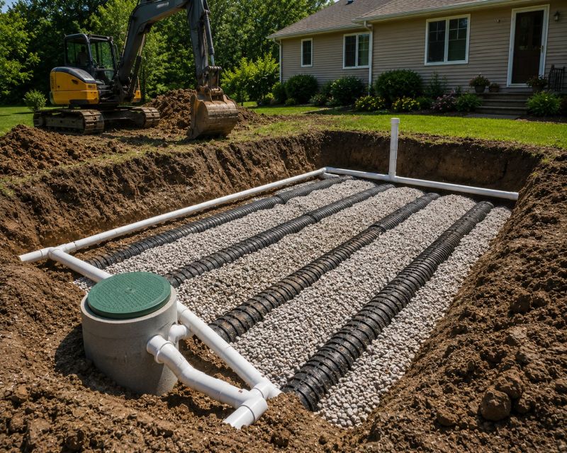 Sewage Field Installation in Austin, TX